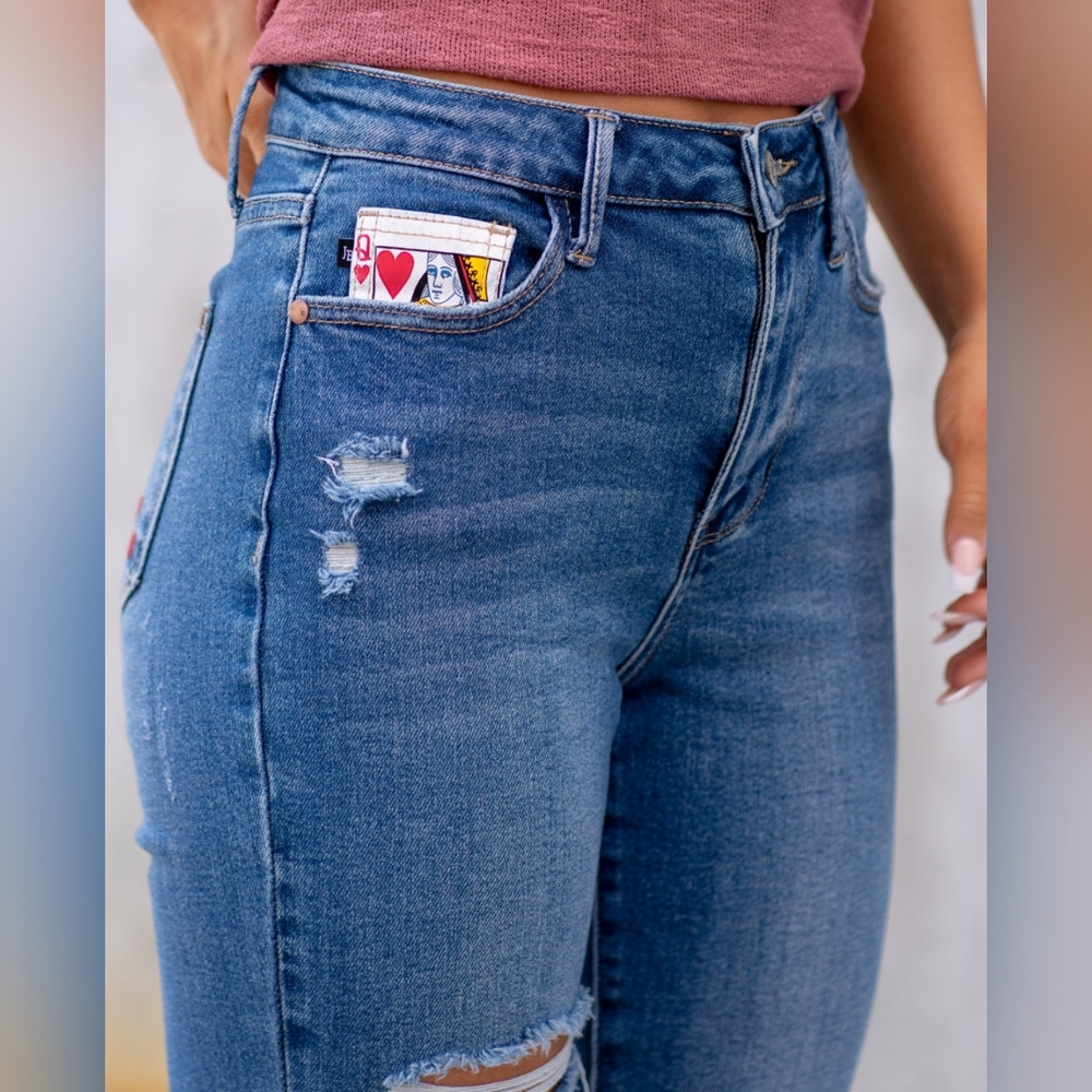 Women's Judy Blue Queen of Hearts Jeans Sz 3